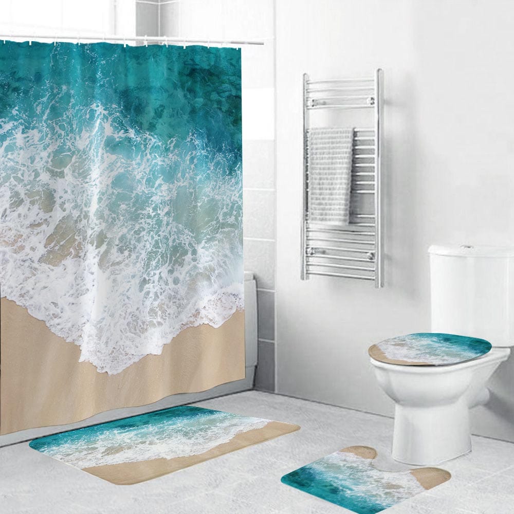 Iphone Wallpaper Wave Beach Shower Curtain