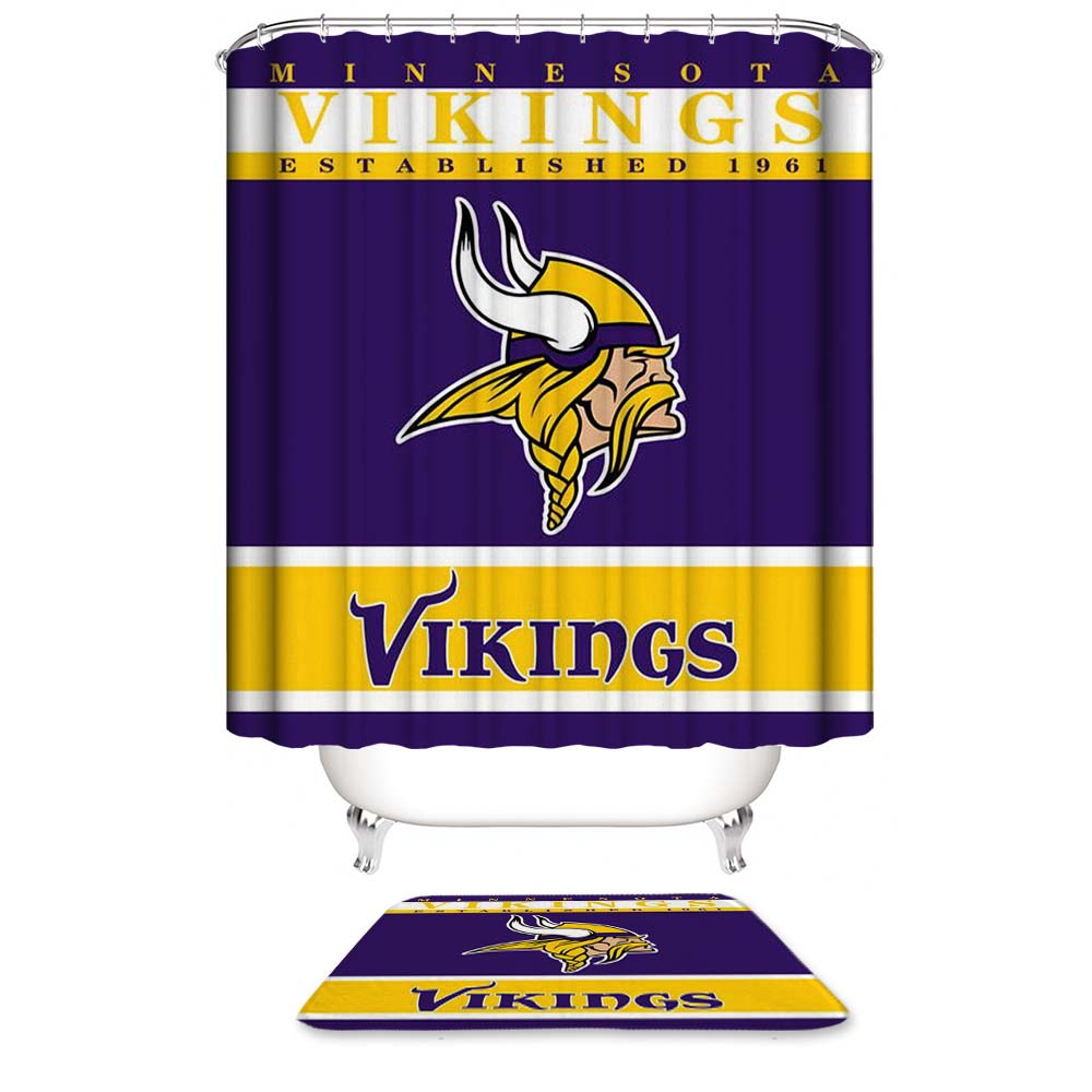 Football Team Flag Minnesota Vikings Shower Curtain