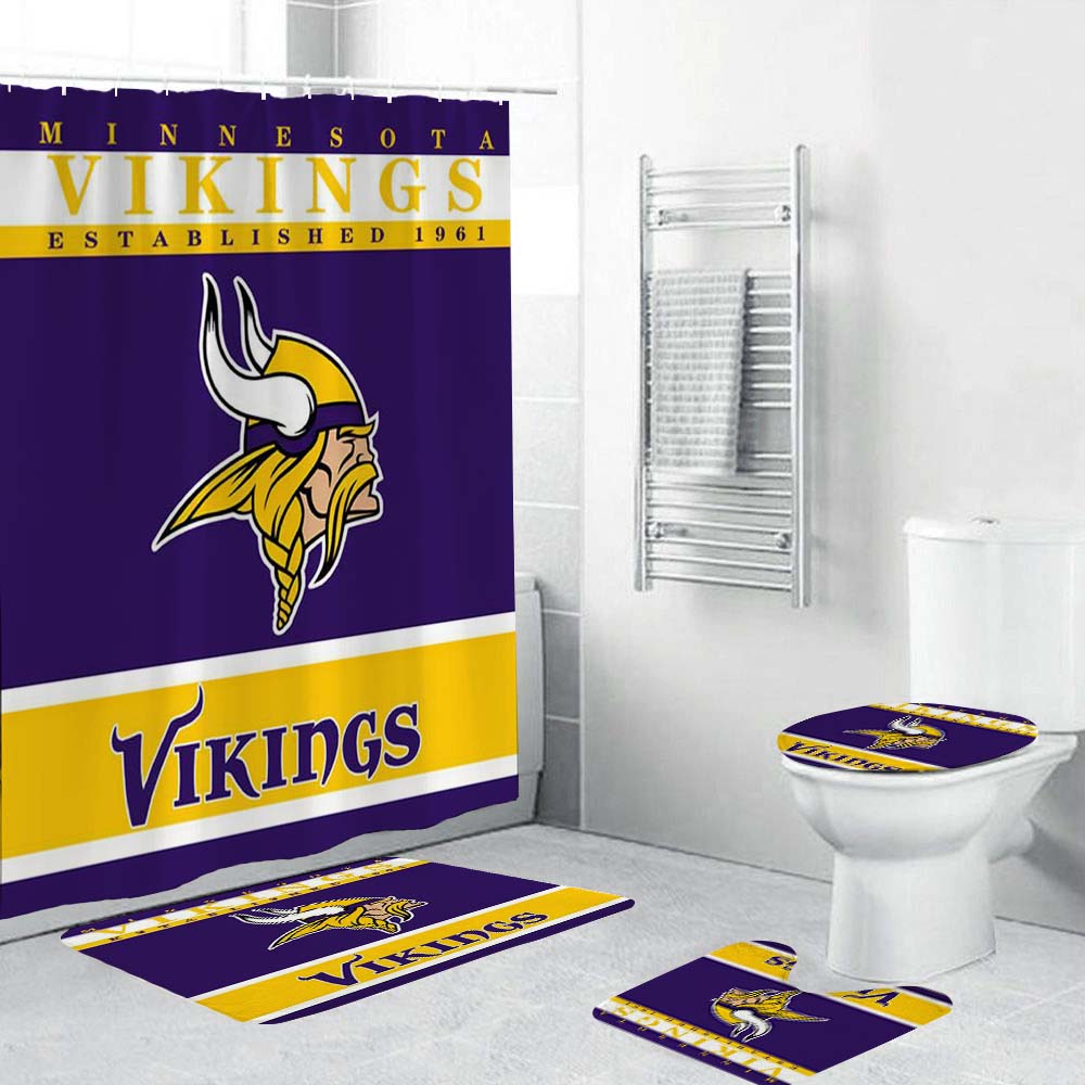 Football Team Flag Minnesota Vikings Shower Curtain