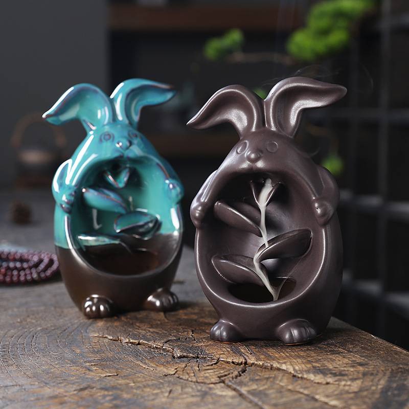 Rabbit Backflow Incense Burner