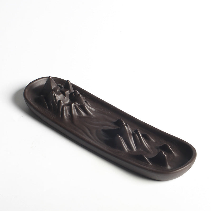 Rectangular Mountain Backflow Incense Burner Wich Stick Holder