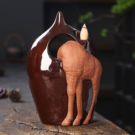 Backflow Drinking Water Giraffe Incense Burner