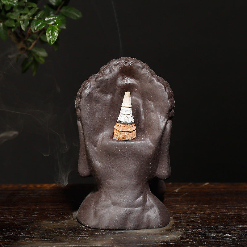 Little Monk Asked Buddha Backflow Incense Burner