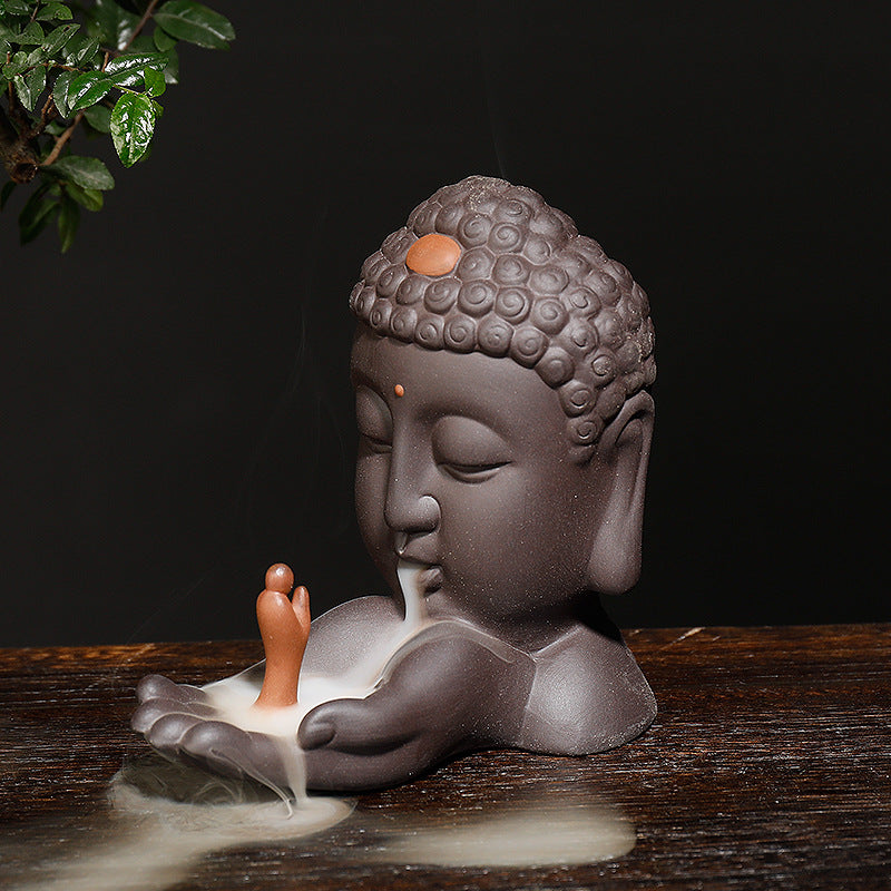 Little Monk Asked Buddha Backflow Incense Burner