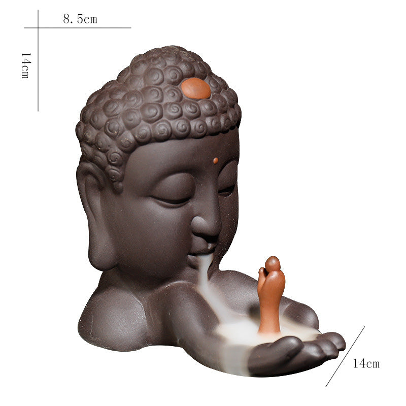 Little Monk Asked Buddha Backflow Incense Burner