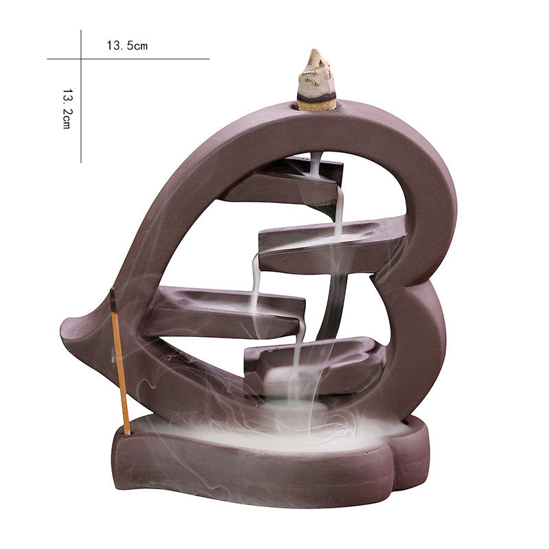 Loving Heart Backflow Incense Burner