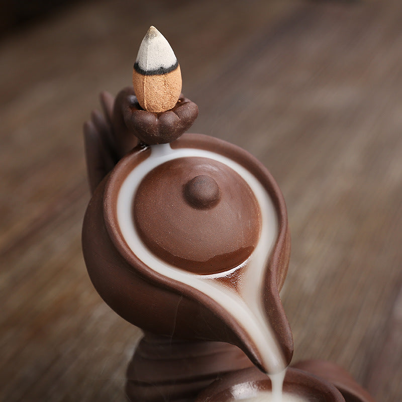 Make Tea Gestures Dangling Teapot Backflow Incense Burner