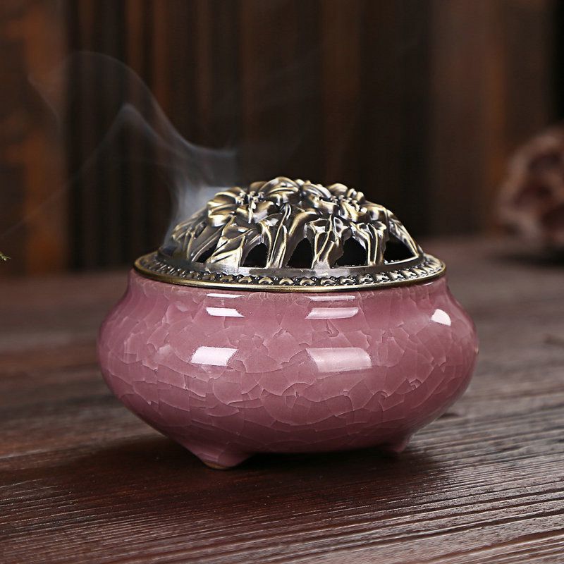 Exquisite Colorful Ice Cracked Ceramic Censer