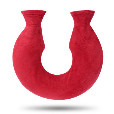 U-shaped Neck Hot Water Bottle with Plush Cover