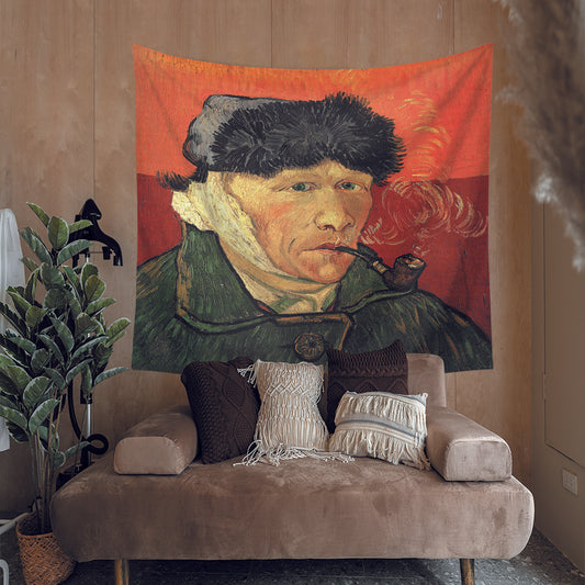 Van Gogh Self Portrait Tapestry for Bedroom Living Room Decor | Vincent Van Gogh Tapestry