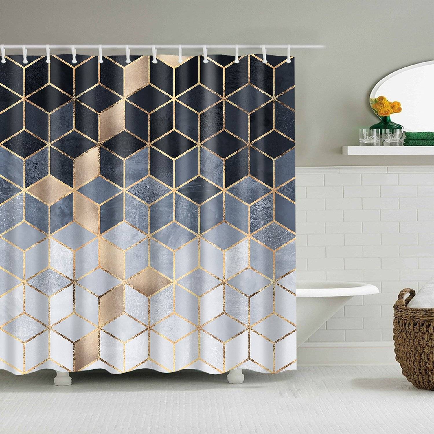 Geometric Shower Curtains