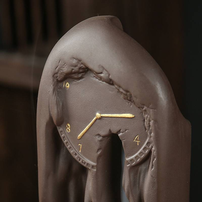 Time Machine Clock Backflow Incense Burner