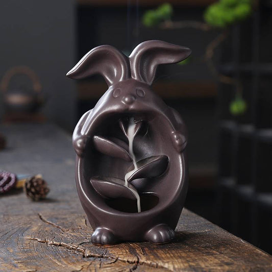 Rabbit Backflow Incense Burner