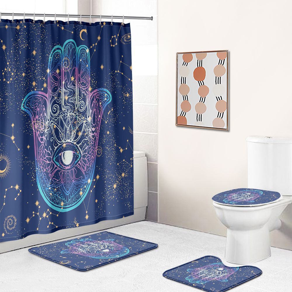 Astrology Hamsa Hand of Fatima Shower Curtain | Astrology Hand of Fatima Shower Curtain