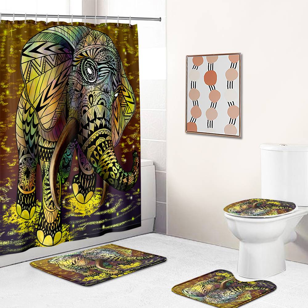 Bohemian Elephant Shower Curtain