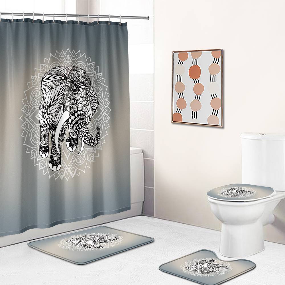 Bohemian Elephant Shower Curtain