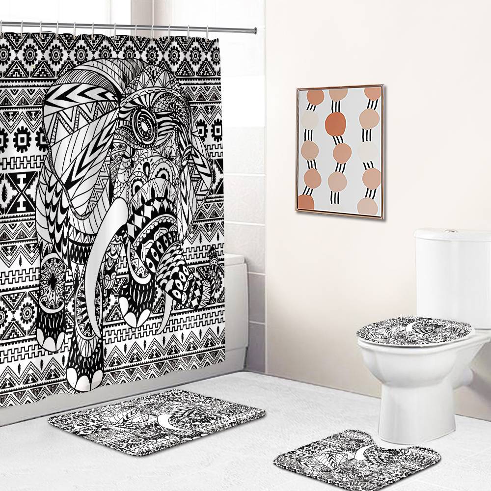Bohemian Elephant Shower Curtain