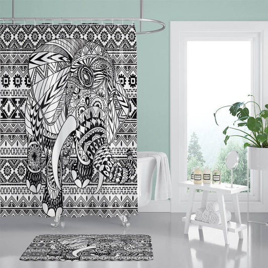 Bohemian Elephant Shower Curtain