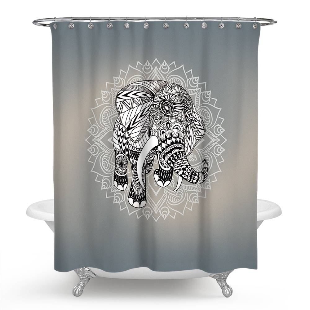 Bohemian Elephant Shower Curtain