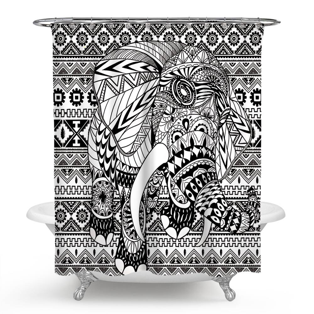Bohemian Elephant Shower Curtain