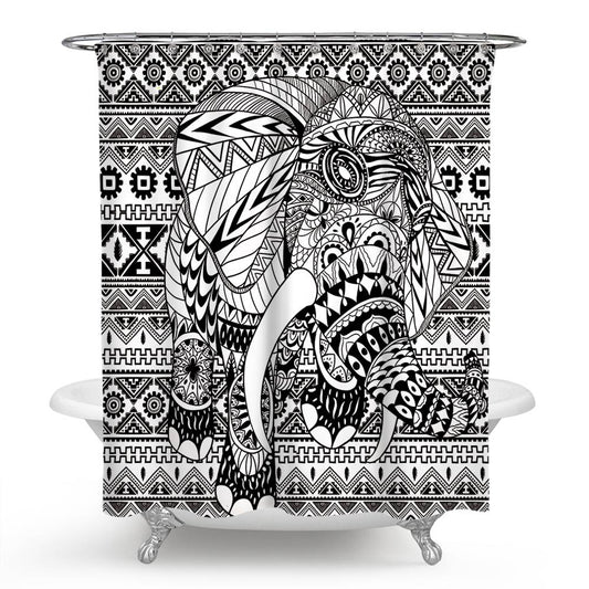 Bohemian Elephant Shower Curtain