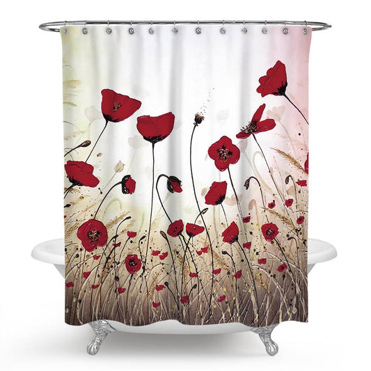 Red Poppy Shower Curtain