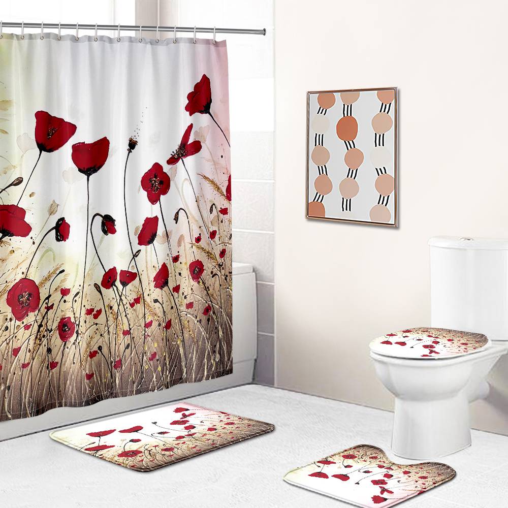 Red Poppy Shower Curtain