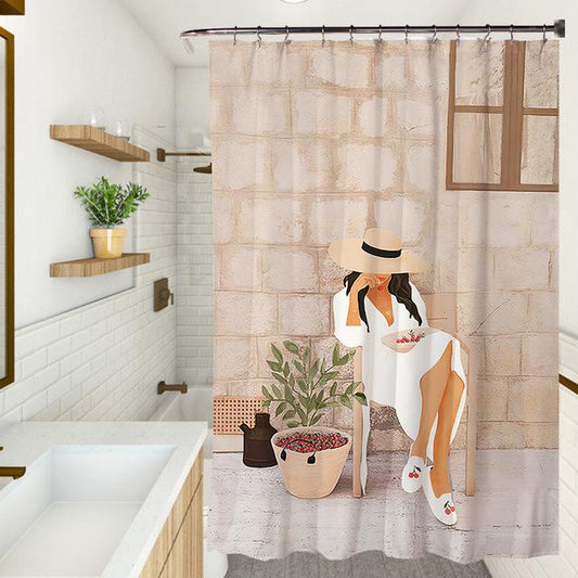 Abstract Fashion Tranquil Life Summer Girl Shower Curtain
