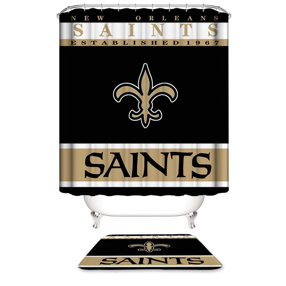 Football Saints Shower Curtain, New Orleans Football Bathroom Curtain