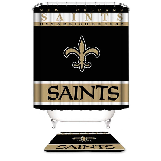 Football Saints Shower Curtain, New Orleans Football Bathroom Curtain