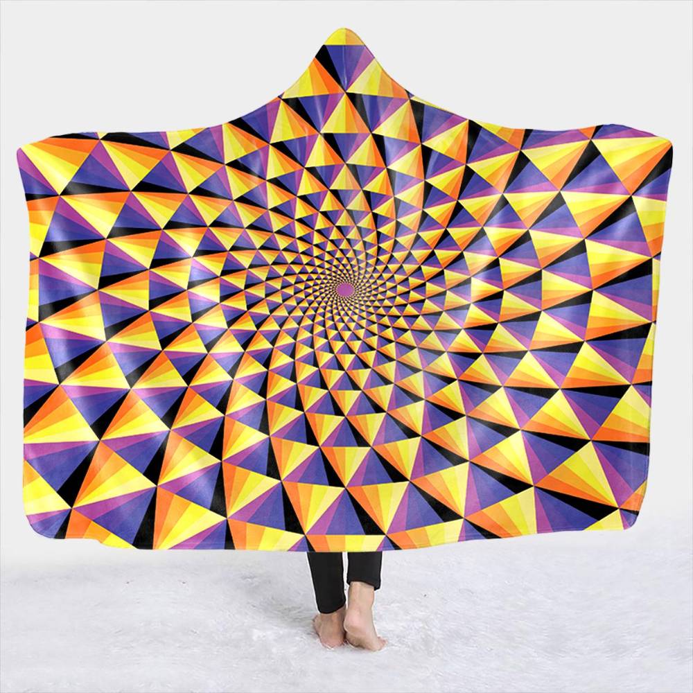 7 Trippy Styles Psychedelic Hooded Blanket | Trippy Hooded Blanket