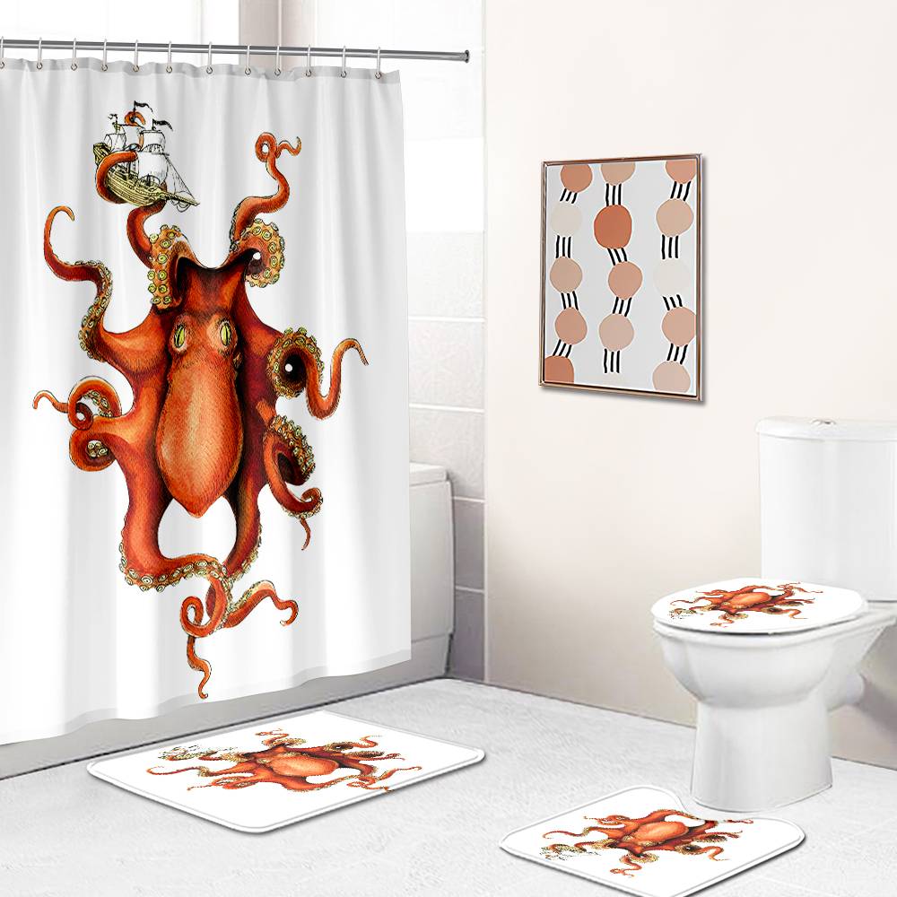 Giant Octopus The Kraken Shower Curtain