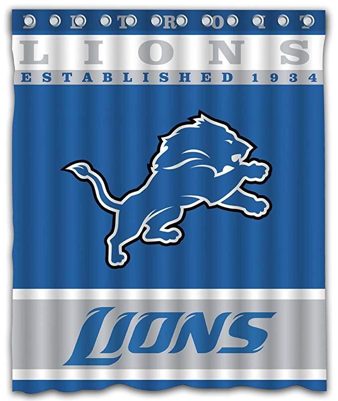 Football Team Flag Detroit Lions Shower Curtain