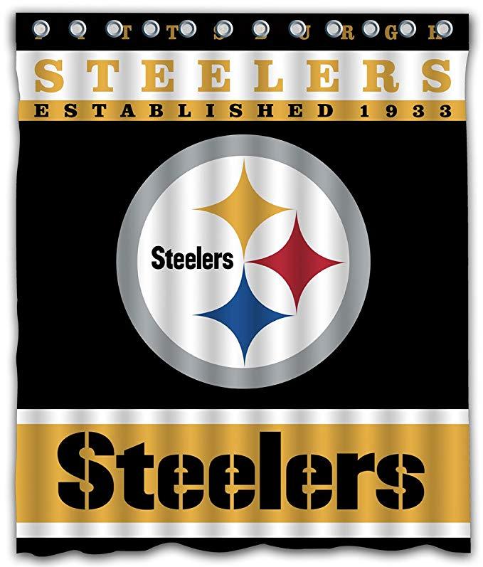 Football Team Flag Pittsburgh Steelers Shower Curtain