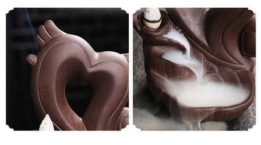 Valentine Love Shaped Winged Heart Backflow Incense Burner