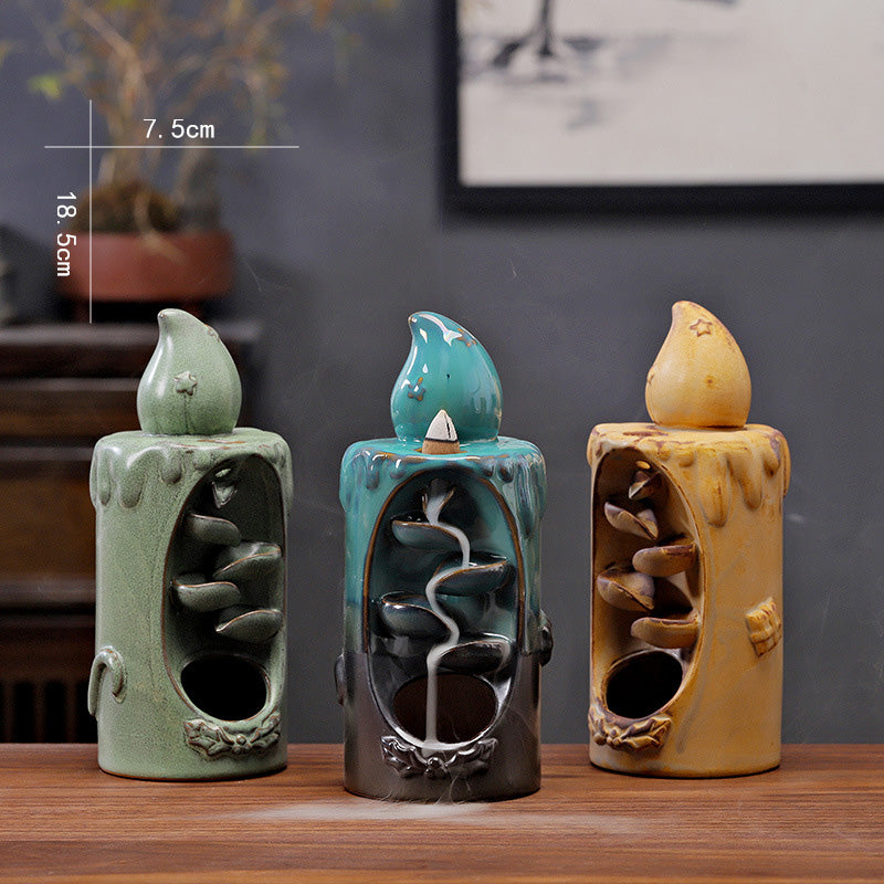 Reverse Smoke Candle Incense Burner