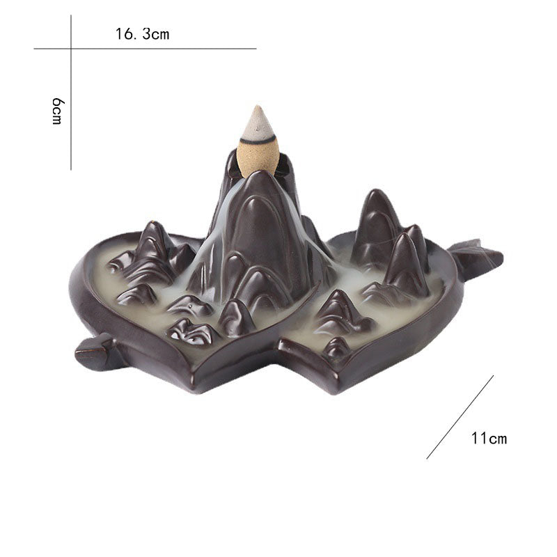 Love Two Hearts Arrow Backflow Incense Burner
