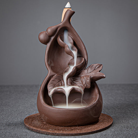 Multiple Gourd Backflow Incense Burner Reverse Smoke Waterfall Holder