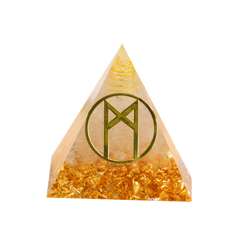 24 Rune Symbols Orgone Pyramid for Divination