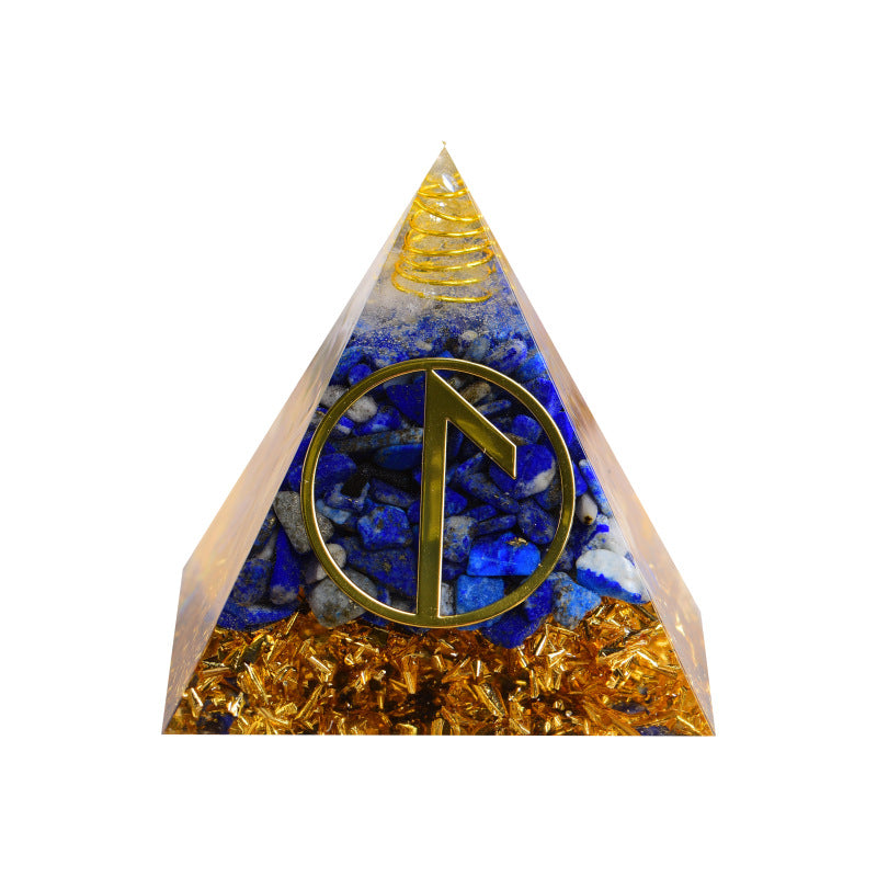 24 Rune Symbols Orgone Pyramid for Divination