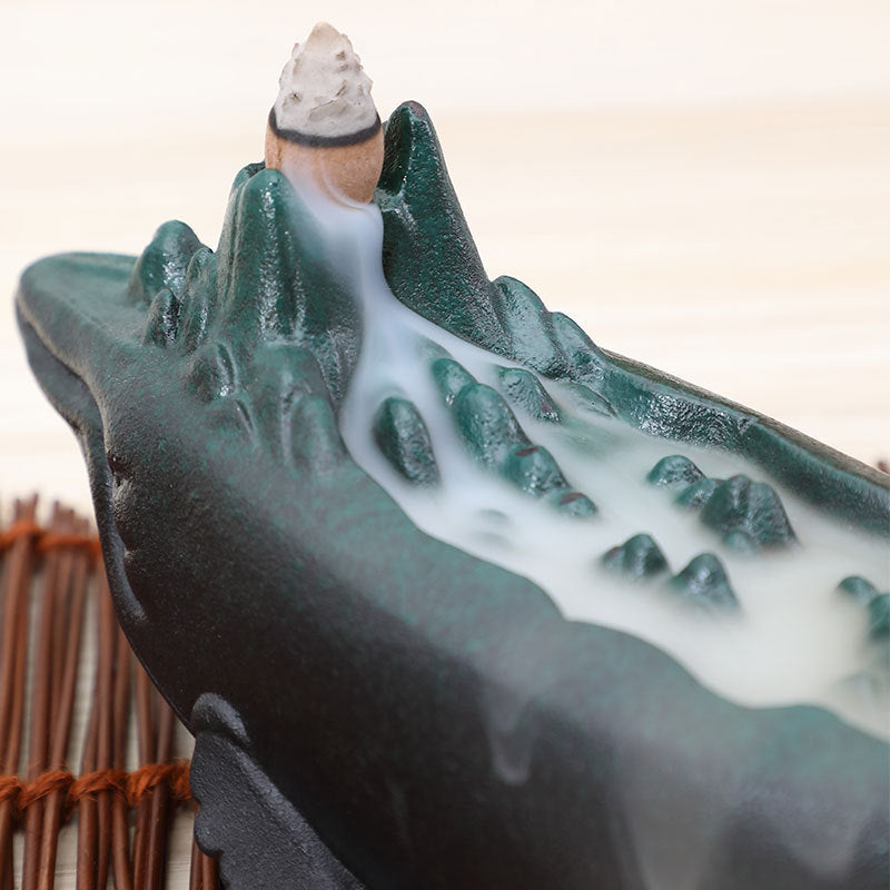 Mountain on Whale Reverse Backflow Incense Burner