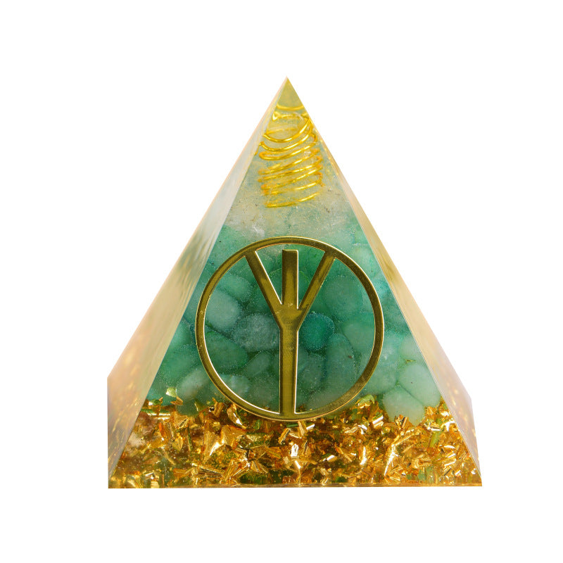 24 Rune Symbols Orgone Pyramid for Divination