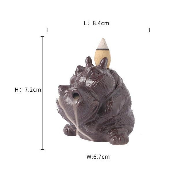 Hippo Backflow Incense Burner