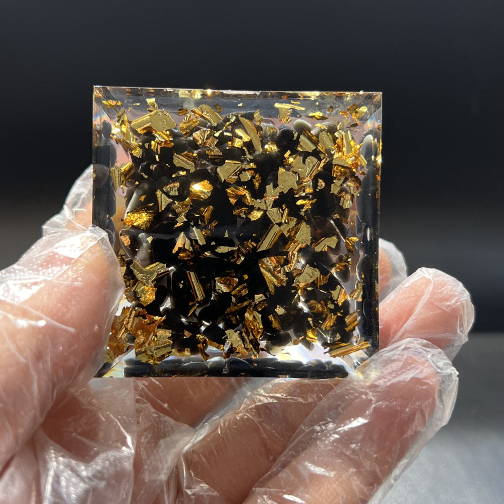 Tiger Eye Ball Tree of Life Orgone Pyramid