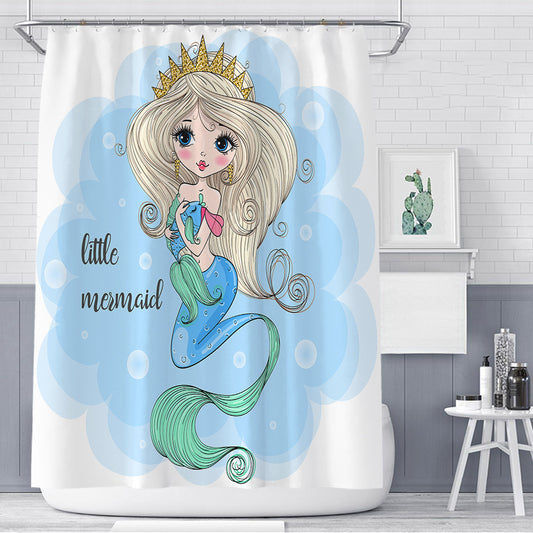 Believe in Magic The Little Mermaid Shower Curtain | Little Mermaid Bathroom Curtain
