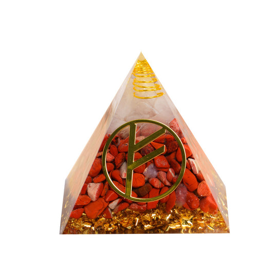 24 Rune Symbols Orgone Pyramid for Divination