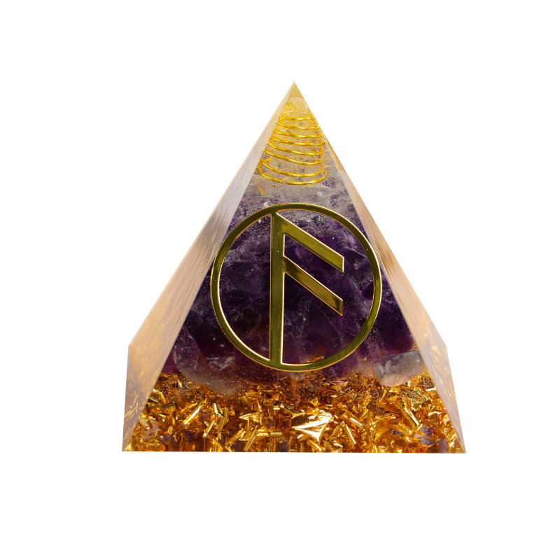 24 Rune Symbols Orgone Pyramid for Divination