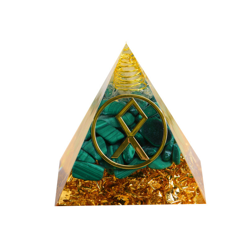 24 Rune Symbols Orgone Pyramid for Divination