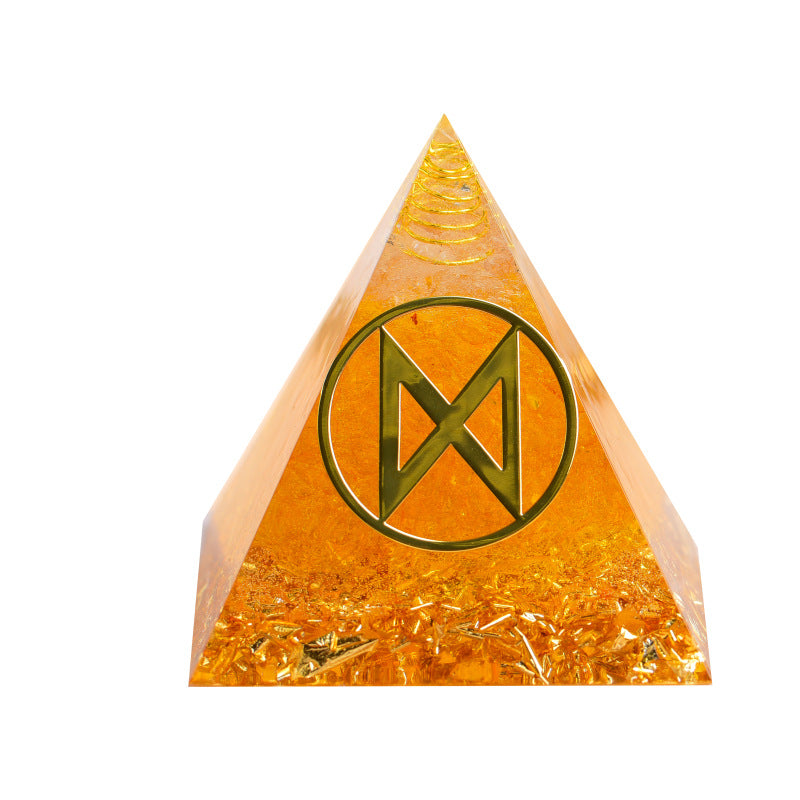 24 Rune Symbols Orgone Pyramid for Divination