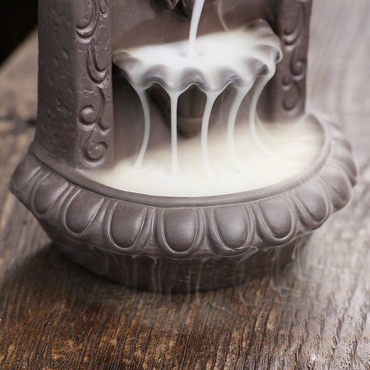 Embossed Lion Incense Burner Smoke Backflow Burner